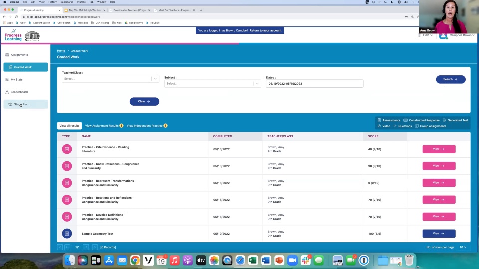 Screenshot from The Middle and High School Student Experience video